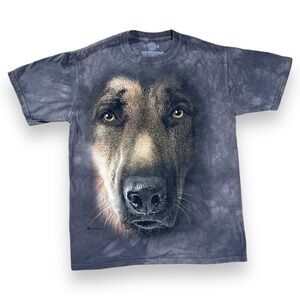The Mountain Size S Brown Tie-dye German‎ Shepherd Outdoor Animal DOG T Shirt​